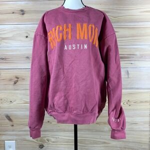 Rich‎ Mom Sweatshirt Womens XXL Pink Austin 78701 Graphic Crewneck Pullover